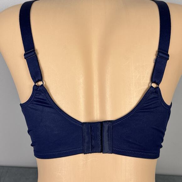 Lilyette by Bali Minimizer Comfort Lace Underwire Bra Size 34DD Blue 0428 - Picture 5 of 10